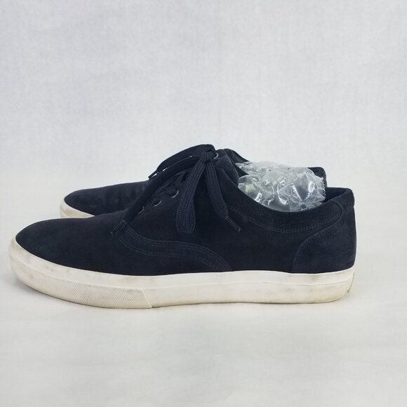 VINCE Suede Lace Up Sneaker Men's 11.5 Fullington Navy Platform Low Top Shoe - Picture 6 of 14